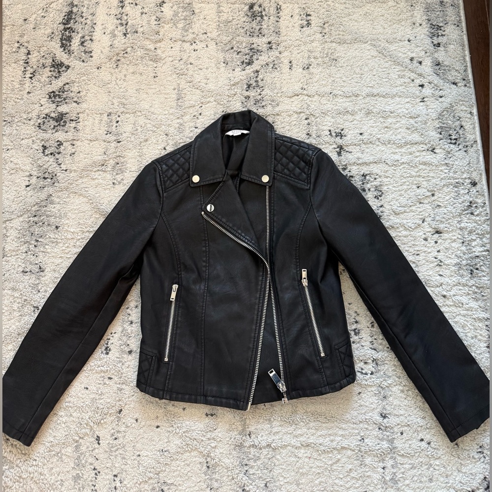 Miss Selfridge petite faux leather jacket